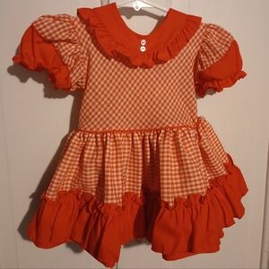 Vintage Love's Red Gingham Ruffle Dress